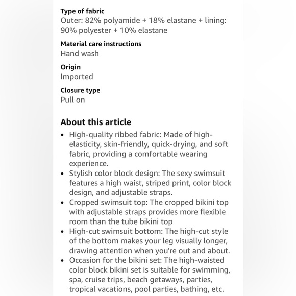 🌸. Colorblock Bikini Set - Pink, Green, and Blue - Picture 5 of 5